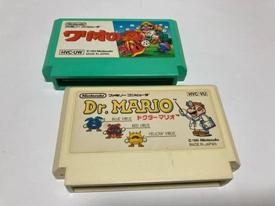 Wario's Woods + Dr.Mario 2 Titles Lot Nintendo Famicom FC In Stock Japan import - Image 1 of 3