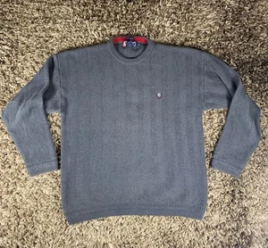 Chaps Ralph Lauren Gray Long Sleeve Pullover Hand Framed Sweater Men's Medium - Picture 1 of 4