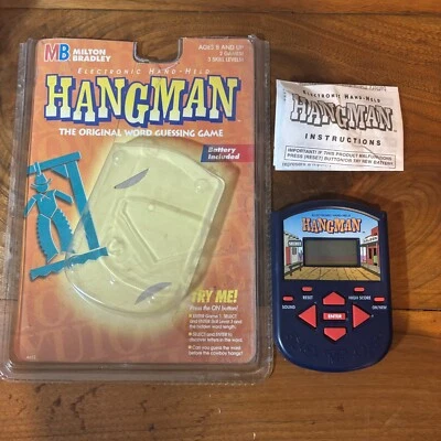 Milton Bradley Electronic Hand Held Hangman Game - 1995 - Tested Working - Image 1 of 4