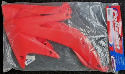 NUEVO POLISPORT HONDA CRF450F 2005-2008 CUCHARAS RADIADOR ROJO - 8411300003 Foto 1 de 3