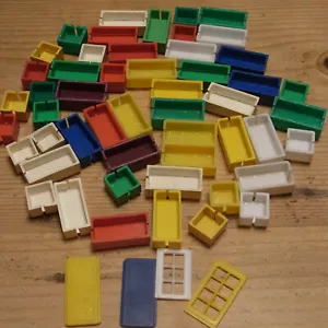 Lego Mursten 50 vecchie fessure 2 porte + 2 finestre senza logo dal 1949-1952 - Foto 1 di 13