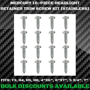 1964+ Mercury Caliente Headlight Ring Retainer Bucket Exterior Trim Screws NOS - Picture 1 of 3