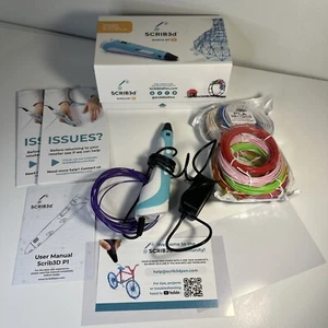 Scrib3D P1 3D Printing Pen + 12 color Filaments + Guide in Box W/Charger - Picture 1 of 18