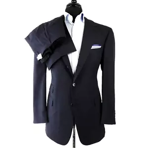 BURBERRY TAILORED ATHLETIC SUIT JACKET PANTS WOOL STRIPE NAVY 42 R US 52 R IT - Picture 1 of 20
