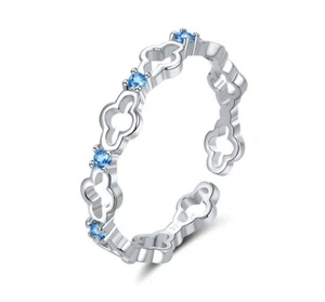 Damen Ring 925er Sterling Silber 3 Fach Rhodiniert Kinder Ring Silberschmuck - Bild 1 von 5
