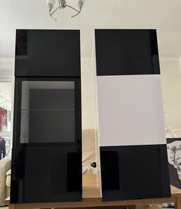 Two piece B&W Wooden Cupboard Set - Great Condition - Picture 1 of 5