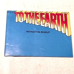 Original TO THE EARTH Instruction Booklet 1990 Nintendo Game Boy Manual - Picture 1 of 5