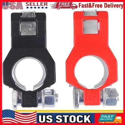 2PCS Battery Terminal Connector Top Post Positive Negative Heavy Duty Universal - Image 1 of 4