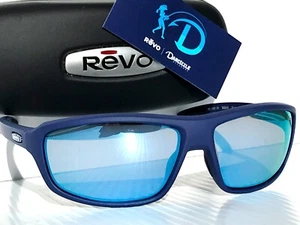 NEW REVO MAHI Matte Blue POLARIZED Blue Lens Sunglass 1187 05 BL Darcizzle - Picture 1 of 12