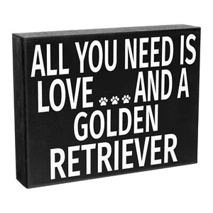 JennyGems Love and a Golden Retriever, Golden Retriever Mamá Regalo Decoración - Imagen 1 de 9