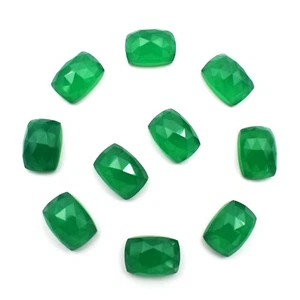 Green Onyx Rectangle Calibrated Faceted, Hand Crafted Jewelry Making Gemstone - Picture 1 of 6