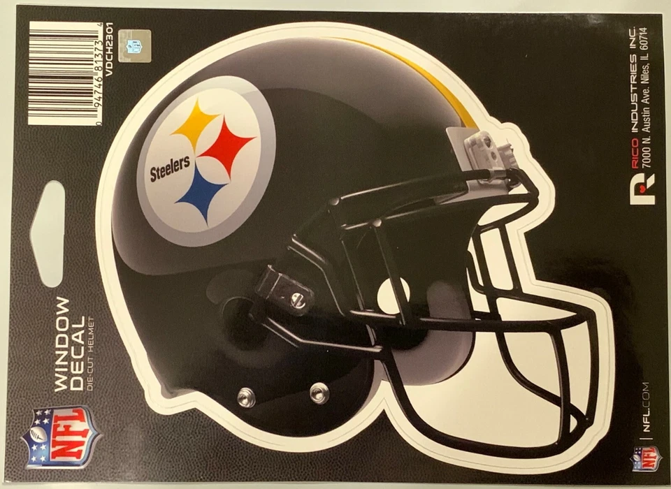 Rico NFL Officially Licensed Pittsburgh Steelers Die-Cut 6" Helmet Window Decal
