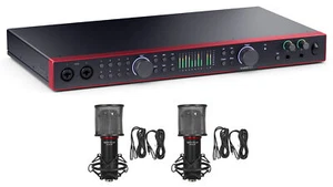 Focusrite SCARLETT 18I20 4G 4th Gen Audio Recording Interface+(2) Studio Mics - Picture 1 of 12