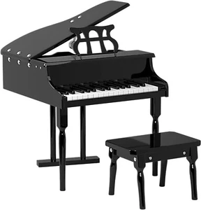 Kids 30 key Baby Grand Piano Toy Instrument w/ Bench Sheet Home Play Rack - Picture 1 of 5
