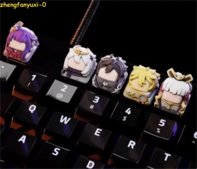 1PC Genshin Impact Neuvillette Furina Keycap for Cross Axis Mechanical Keyboard - Image 1 of 4