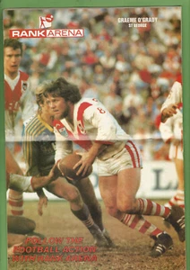 #HH1.  RUGBY BIG LEAGUE MAGAZINE  27/7 -2/8 1983 - ST GEORGE GRAEME OGRADY PINUP - Picture 1 of 2