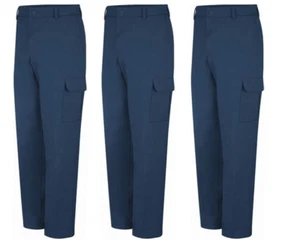 ✅Set of 3 Red Kap Mens Industrial Mechanic Warehouse Work Cargo Pants Navy 36x32 - Picture 1 of 5