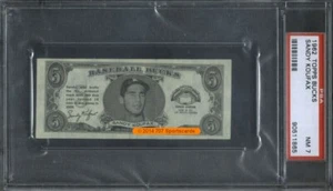 1962 Topps Baseball Bucks  Sandy Koufax PSA 7 (1865) - Picture 1 of 2