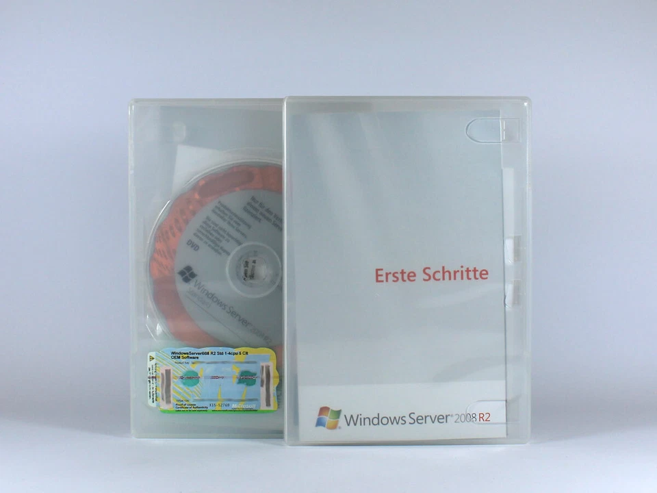 Windows 2008 Server Standard R2/x64 mit SP1 mit 5 CALs, deutsche Vollversion - Bild 1 von 1