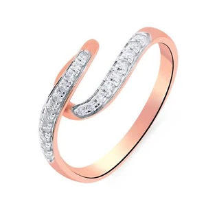 Anillo de diamantes remolino rosado de 14 quilates de oro Senco de 0,2... - Imagen 1 de 5