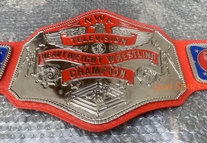 NWA Television Heavyweight Wrestling Championship belt 4mm Zinc Gold Plated - Picture 1 of 6