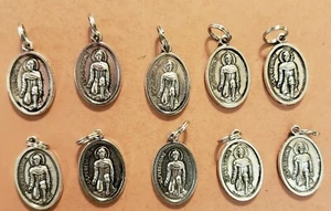 Heiliger Wanderer bete für mich katholisch KREBS CHARM MEDAILLE ANHÄNGER 10X - Bild 1 von 3