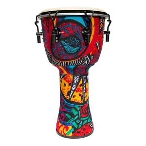 NEW Drumfire 12" Synthetic Head Tuneable Djembe Bongo Tribal Drum Multicolour - Picture 1 of 5