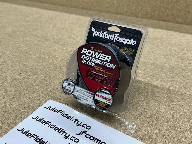 Rockford Fosgate RFD4 4AWG in and 3 Output Car Audio Distribution Block Terminal - Image 1 of 4
