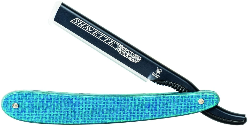 Dovo Shavette 201041 Alu Micarta Griff petrol