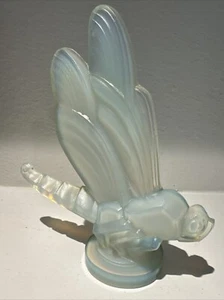 SABINO PARIS France Opalescent ART GLASS LARGE DRAGONFLY FIGURINE SCULPTURE 6" - Picture 1 of 13