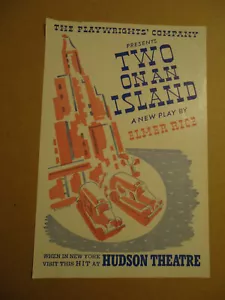 Two on an Island HUDSON Theatre NY volantino pubblicitario - Foto 1 di 2