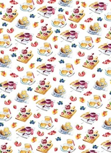 MAISON LORRAIN, "Petit Dejeuner" French Cotton Kitchen / Tea Towel, New - Picture 1 of 2