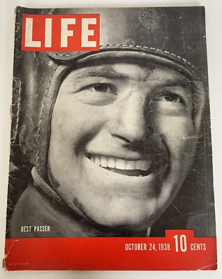 Life Magazine October 24, 1938 Sid Luckman New York Jai-Alai Queen Elizabeth - Image 1 of 4