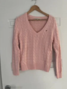 Tommy Hilfiger Cable Knit Jumper in Pink - Size L - 5 + items free Au post - Picture 1 of 13