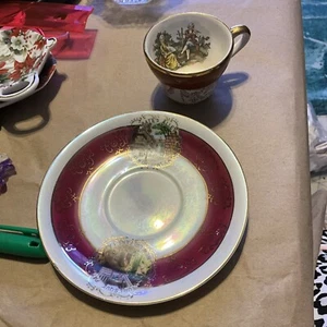 Royal Vienna Style 22k Gold Pink Demitasse Teacup Saucer Lusterware With Tea Cup - Picture 1 of 23