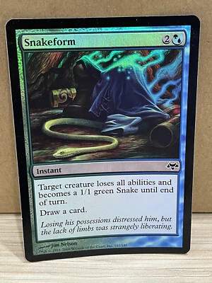 FOIL - Snakeform - Eventide - Magic the Gathering - MtG - Near Mint - Image 1 of 2