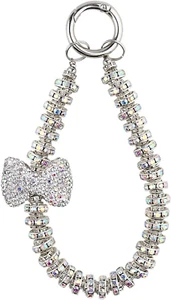 ✨Luxe Diamond Téléphone Bracelet Bracelet Cordon Téléphone avec Onglet d'attache Téléphone, Brillant Rhi - Photo 1 sur 9
