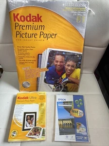 Kodak Ultra Premium Photo Paper - 60 Sheets NEW Ultra Glossy 15 Epsom Test 20 p - Afbeelding 1 van 7