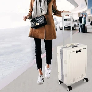 Valigia da imbarco 20" valigia da imbarco bagaglio a mano con porta USB e portabicchieri - Foto 1 di 23