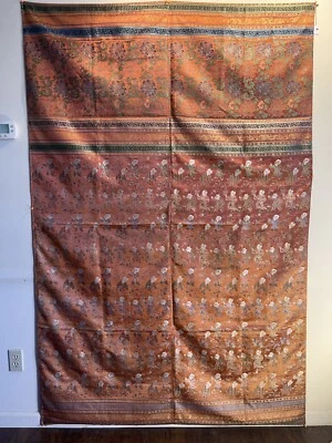 ANTIGUO BORDADO de seda Qing chino imperial antiguo siglo XVIII Foto 1 de 4