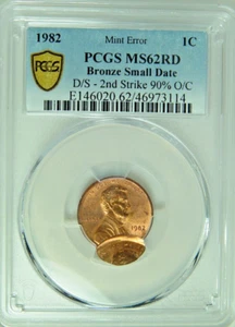 Rare 1982 Lincoln Penny ***Double Struck*** PCGS MS62RD SN. 327 - Picture 1 of 2