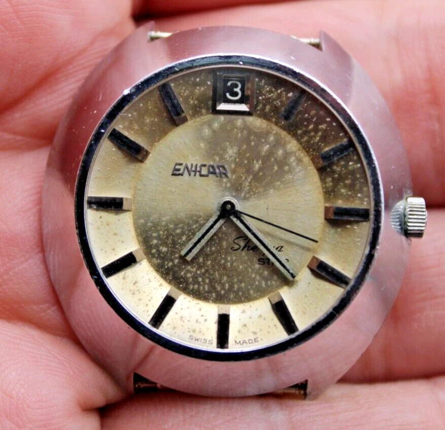 Reloj Pulsera Enicar Sherpa Star Date Automático 38mm Vintage Original FUNCIONA Foto 1 de 1