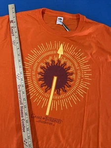 T-shirt uomo Game of Thrones taglia XL arancione Martel Burst Sigil cotone HBO - nuova - Foto 1 di 8
