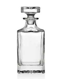 Godinger Clarion Square Whiskey Decanter with Glass Stopper for Wine,... - Picture 1 of 7