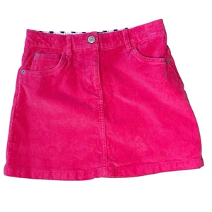 MINI BODEN Girl's Coduroy Skirt with Heart Patch Pockets Hot Pink Size 9-10 - Picture 1 of 5
