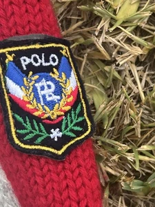 Vintage Polo Ralph Lauren Uni Cookie Bear Ski 92 Patch Strick Pullover Gr. Medium - Bild 1 von 23