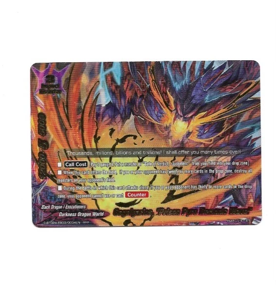 Future Card Buddyfight Gagalgarios, “Prison Pyre Demonic Wave!” RRR Foil Card - Image 1 of 2