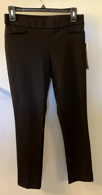 Alfani Skinny Ankle Pants Womens 4 Petite Deep Black Stretch NWT - Image 1 of 4