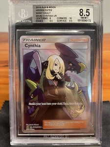 Pokémon 2019 Sun & Moon Hidden Fates Cynthia SV82 BGS 8.5 NT-MT+ BGS/PSA - Bild 1 von 2