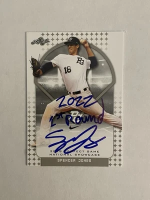Spencer Jones SIGNED 2018 Leaf Perfect Game National Showcase W/ 2022 1st Round - Image 1 of 2